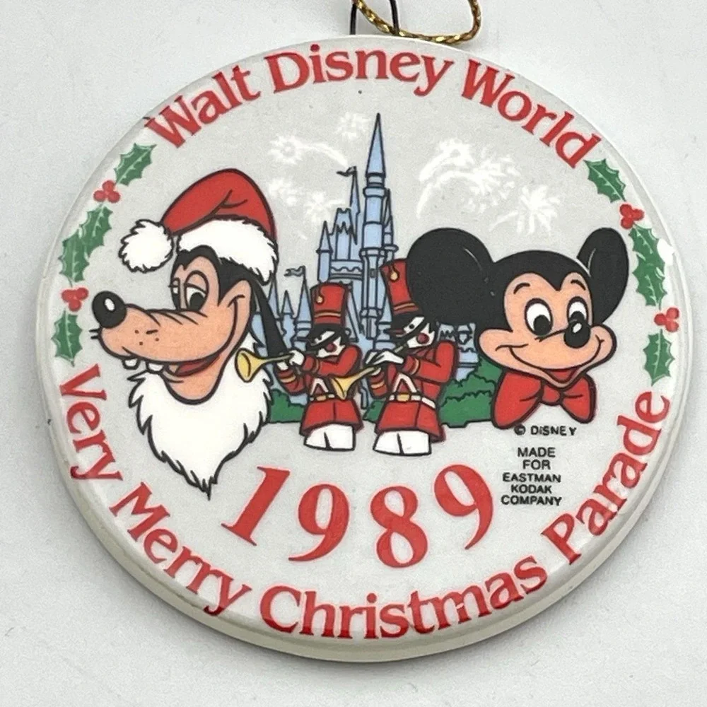 Vintage '89 Walt Disney World Very Merry Christmas Parade Ornament Eastman Kodak
